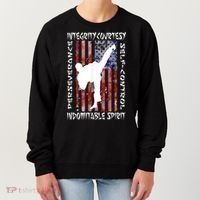 Taekwondo TKD 5 Tenets Taekwondo Martial Arts Kick White Women's Sweatshirt thumb 0