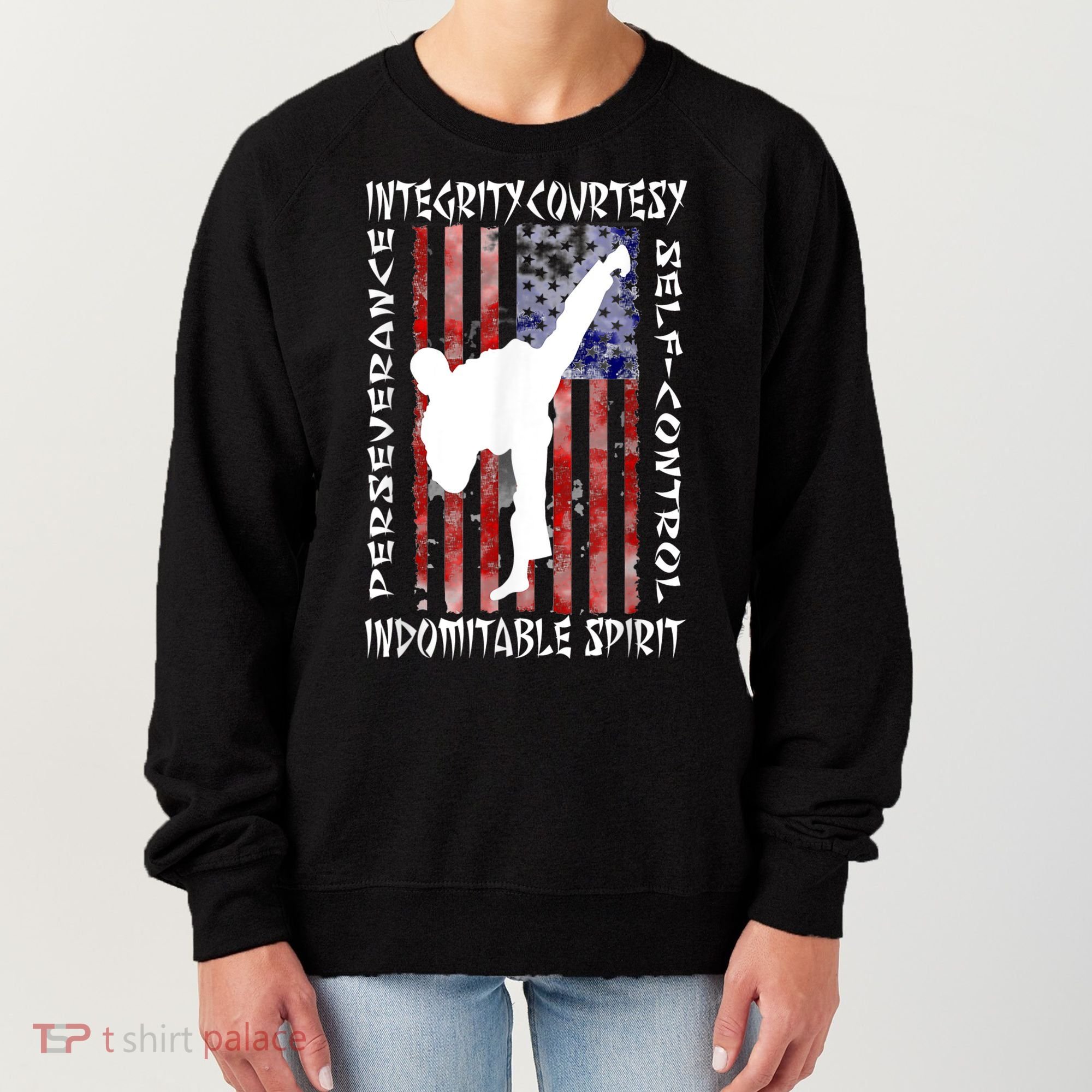 Taekwondo TKD 5 Tenets Taekwondo Martial Arts Kick White Women's Sweatshirt