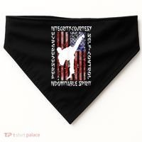Taekwondo TKD 5 Tenets Taekwondo Martial Arts Kick White USA-Made Doggie Bandana thumb 0