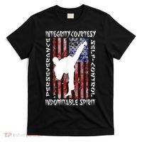 Taekwondo TKD 5 Tenets Taekwondo Martial Arts Kick White T-Shirt thumb 0
