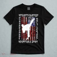 Taekwondo TKD 5 Tenets Taekwondo Martial Arts Kick White T-Shirt thumb 5