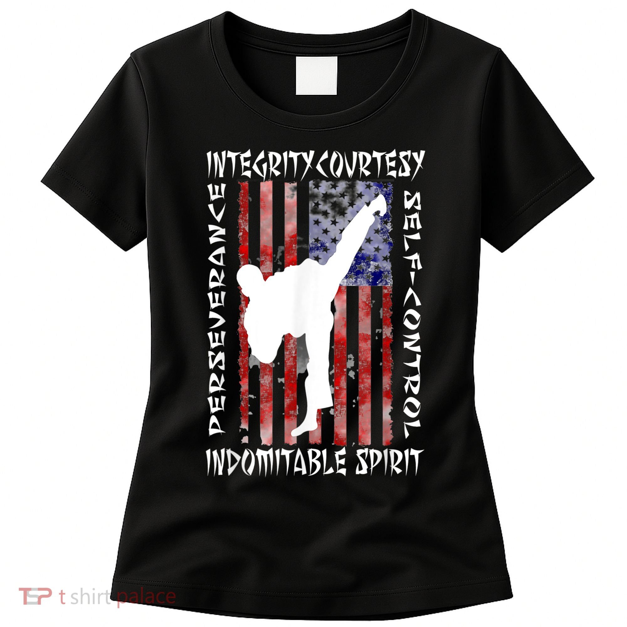 Taekwondo TKD 5 Tenets Taekwondo Martial Arts Kick White Women's T-Shirt