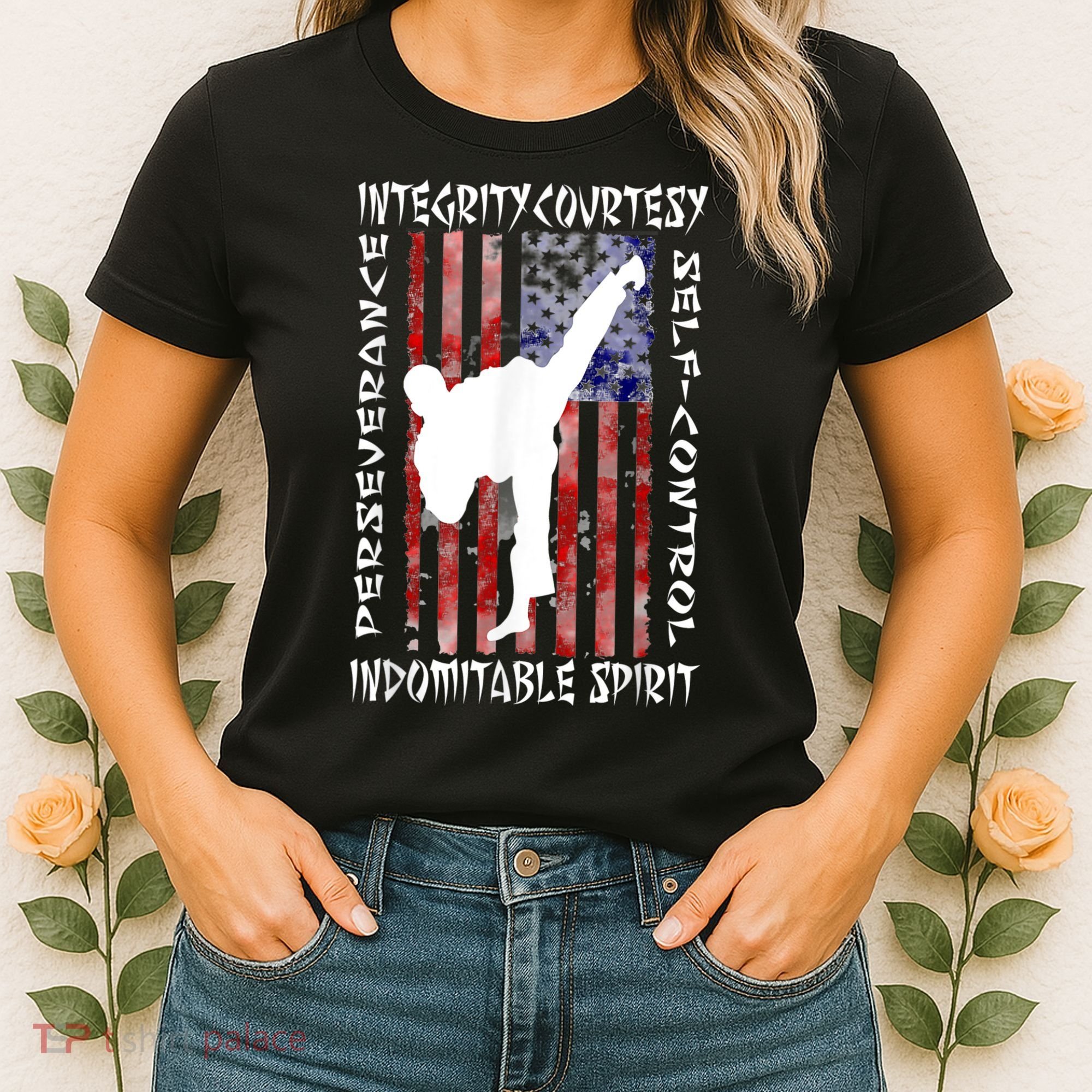 Taekwondo TKD 5 Tenets Taekwondo Martial Arts Kick White Women's T-Shirt