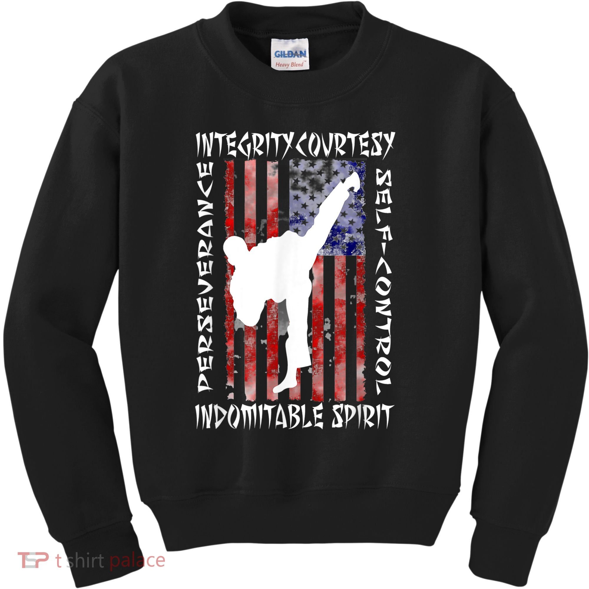 Taekwondo TKD 5 Tenets Taekwondo Martial Arts Kick White Kids Sweatshirt