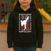 Taekwondo TKD 5 Tenets Taekwondo Martial Arts Kick White Kids Hoodie thumb 3