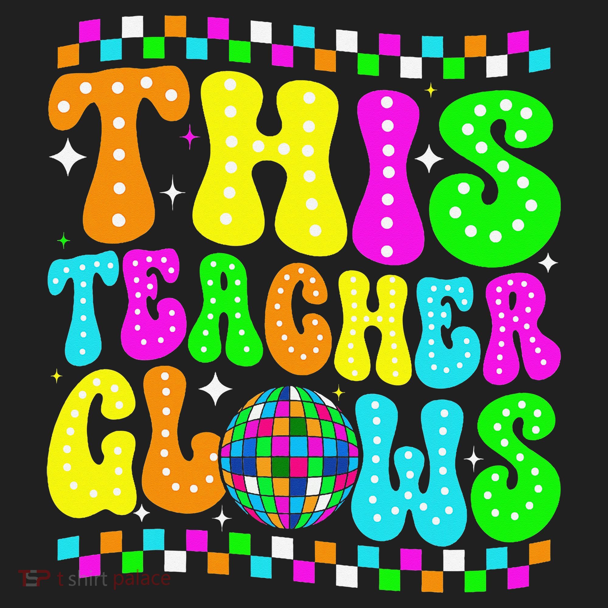 This Teacher 80s 90s Teacherss Day Glows Last Day Of School Women's Sweatshirt
