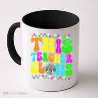 This Teacher 80s 90s Teacherss Day Glows Last Day Of School Coffee Mug thumb 0