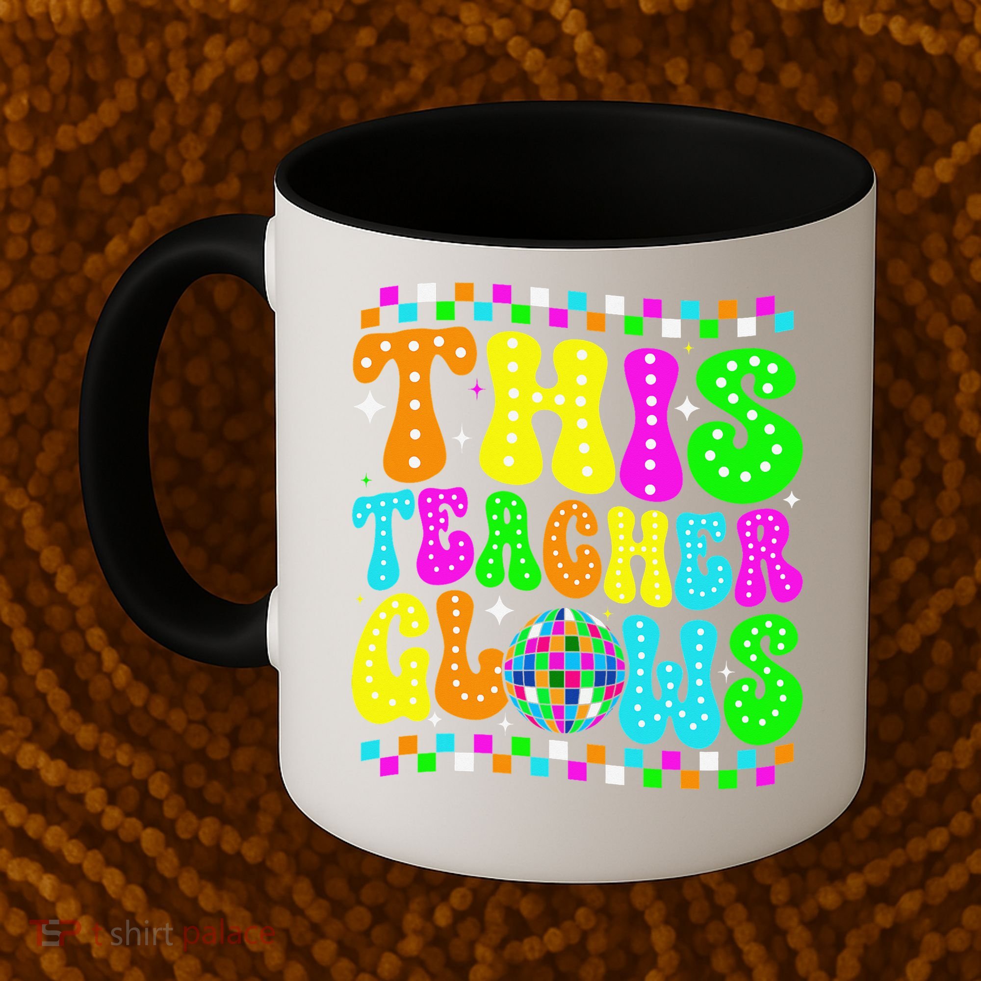 This Teacher 80s 90s Teacherss Day Glows Last Day Of School Coffee Mug