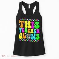This Teacher 80s 90s Teacherss Day Glows Last Day Of School Women's Tank Top thumb 0
