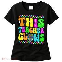 This Teacher 80s 90s Teacherss Day Glows Last Day Of School Women's T-Shirt thumb 0