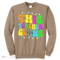 This Teacher 80s 90s Teacherss Day Glows Last Day Of School Sweatshirt thumb 0