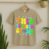 This Teacher 80s 90s Teacherss Day Glows Last Day Of School T-Shirt thumb 2