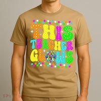 This Teacher 80s 90s Teacherss Day Glows Last Day Of School T-Shirt thumb 3