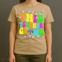 This Teacher 80s 90s Teacherss Day Glows Last Day Of School T-Shirt thumb 4