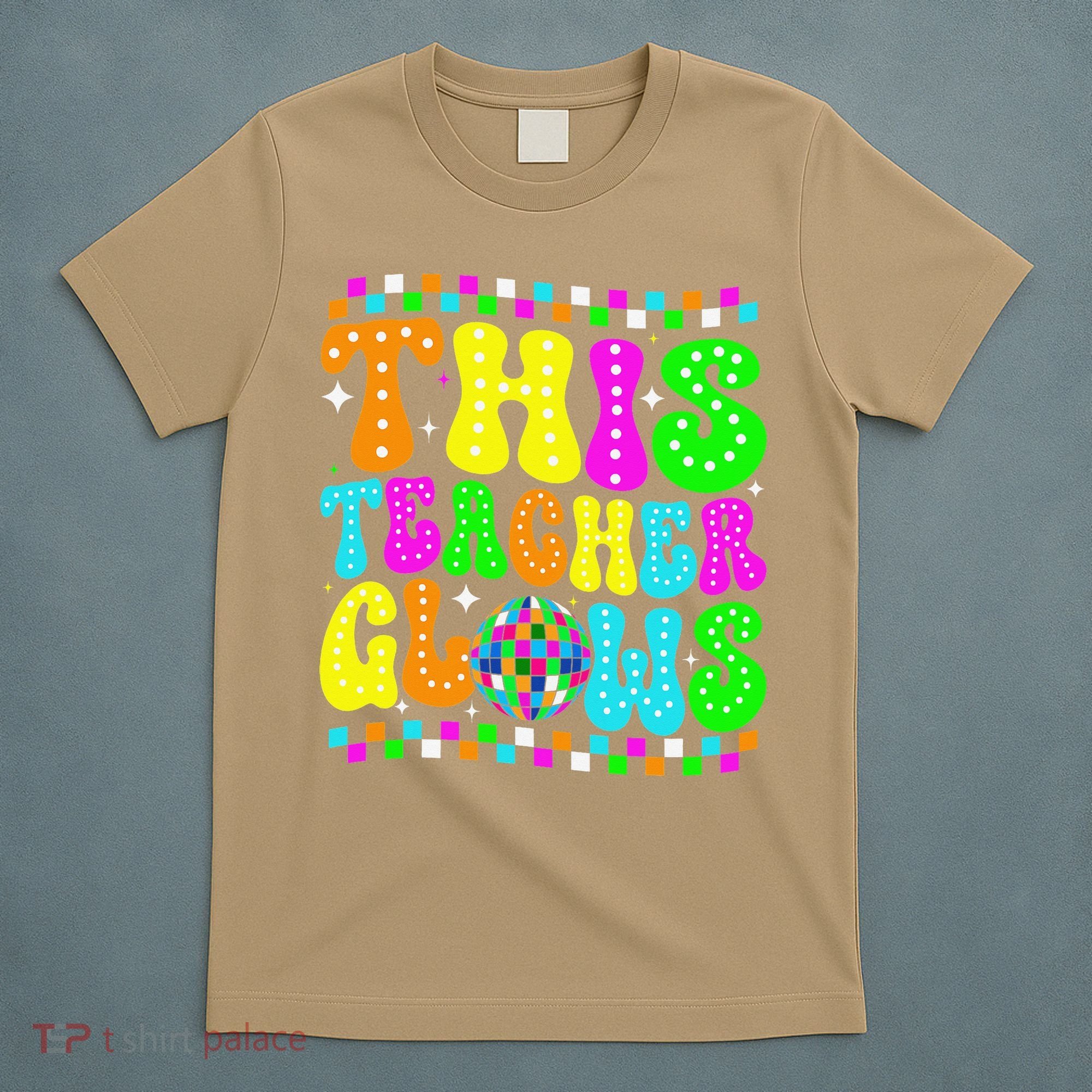 This Teacher 80s 90s Teacherss Day Glows Last Day Of School T-Shirt