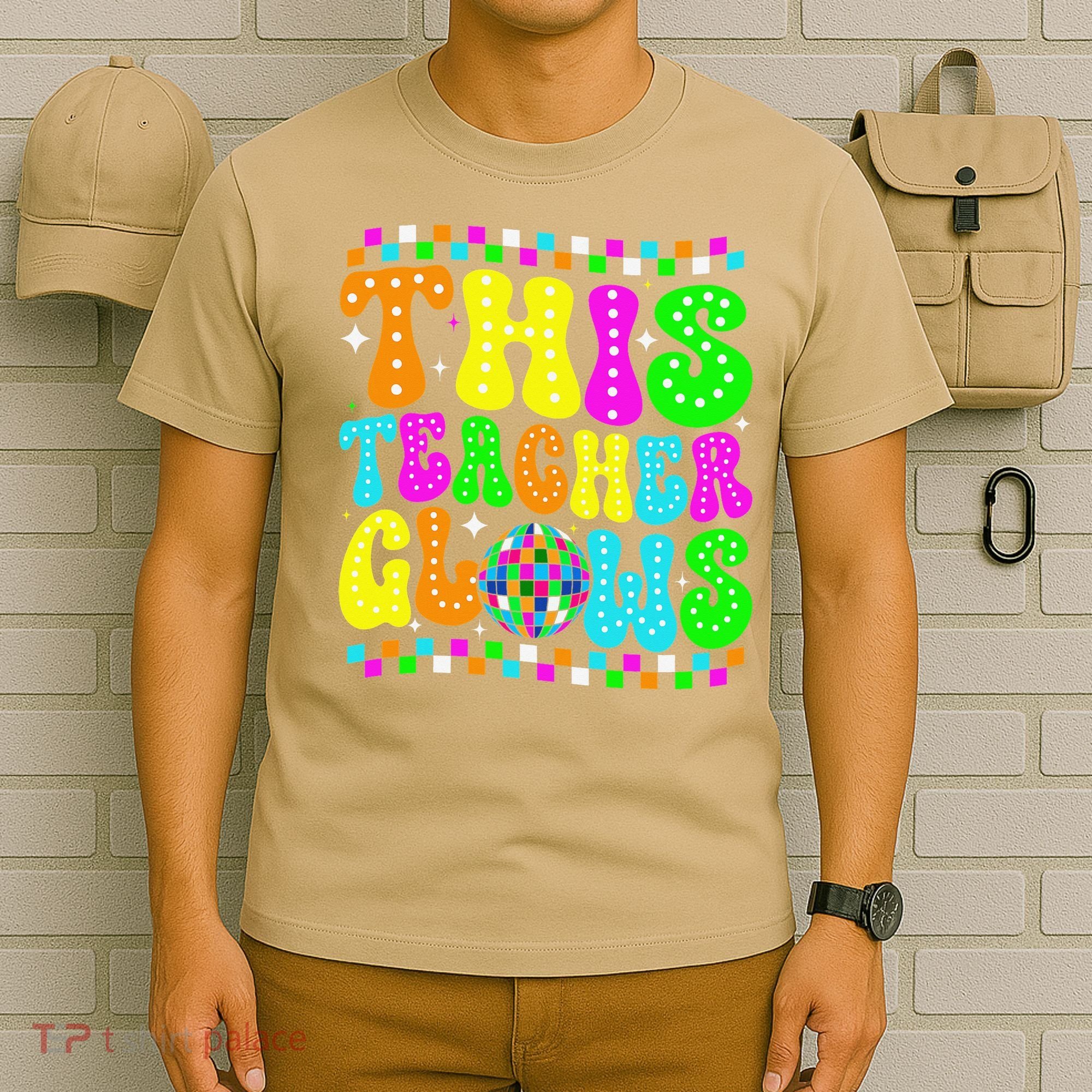 This Teacher 80s 90s Teacherss Day Glows Last Day Of School T-Shirt