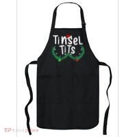 Tinsel Tits And Jingle Balls Funny Matching Christmas Couple Apron thumb 0