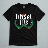 Tinsel Tits And Jingle Balls Funny Matching Christmas Couple T-Shirt thumb 5