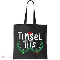 Tinsel Tits And Jingle Balls Funny Matching Christmas Couple Tote Bag thumb 0