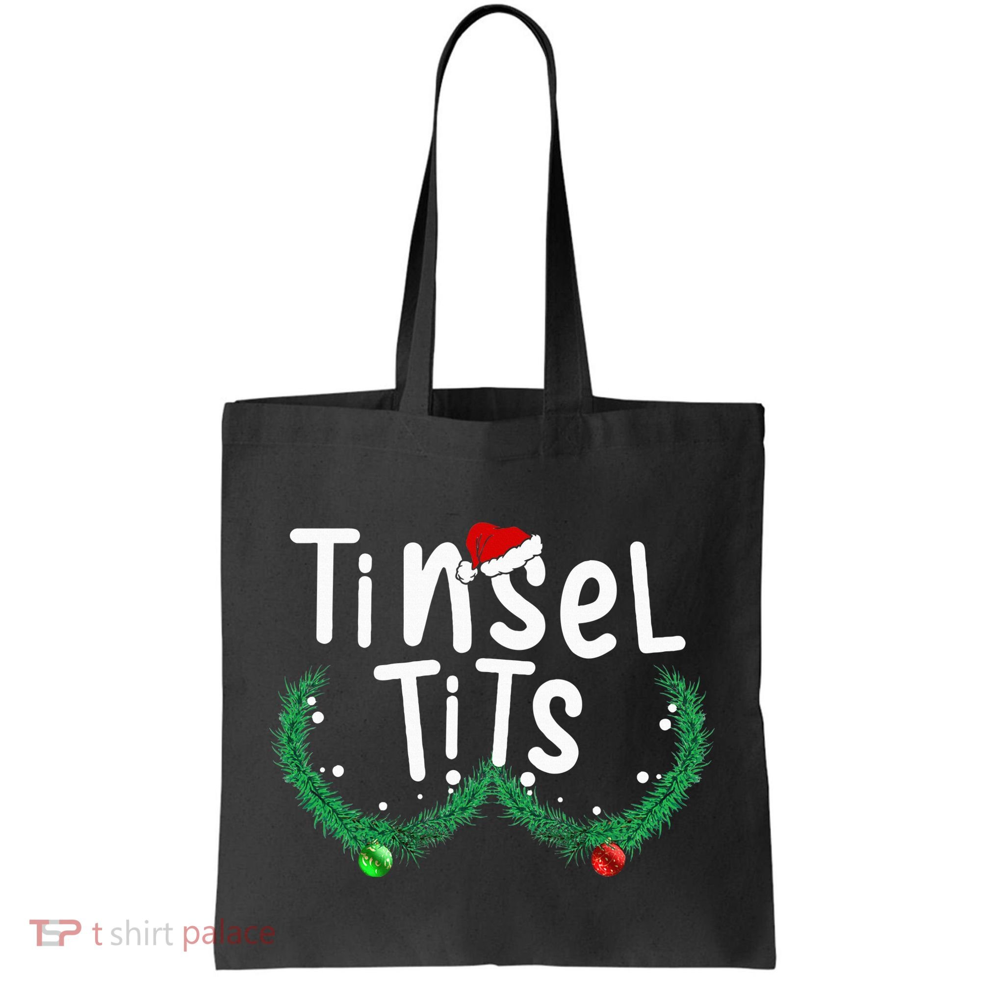 Tinsel Tits And Jingle Balls Funny Matching Christmas Couple Tote Bag