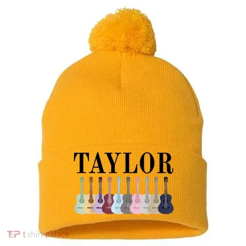 Taylor Pom Pom 12in Knit Beanie in the selected color