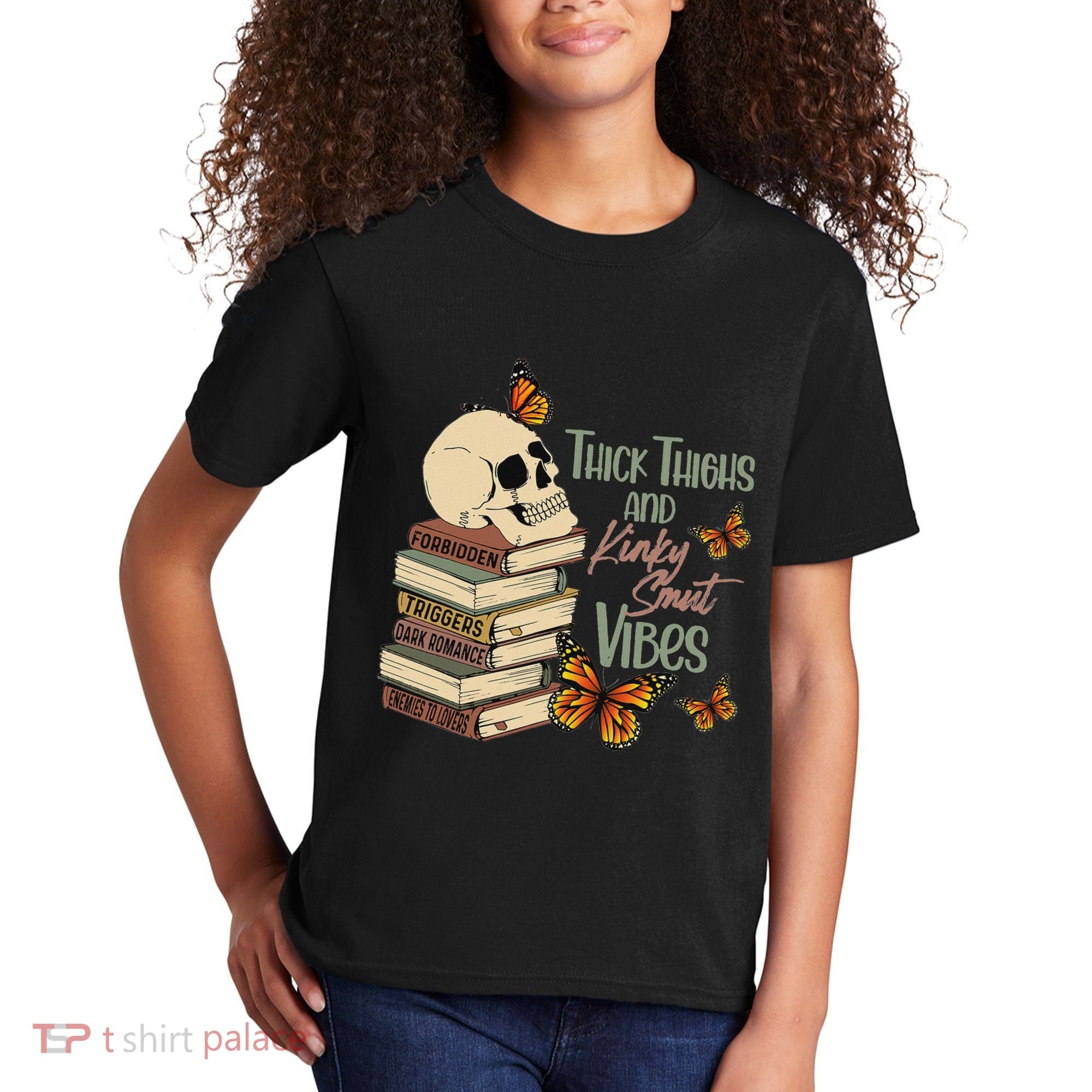 Thick Thighs And Kinky Smut Vibes Apparel Kids T-Shirt