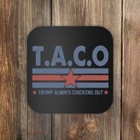 TACO Trump Always Chickens Out Funny Coaster thumb 0