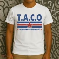 TACO Trump Always Chickens Out Funny T-Shirt thumb 3