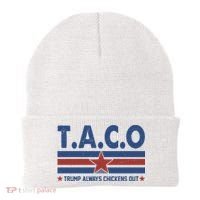 TACO Trump Always Chickens Out Funny Beanie thumb 0