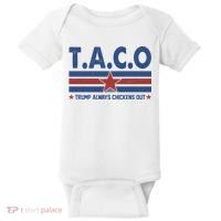 TACO Trump Always Chickens Out Funny Baby Bodysuit thumb 0