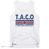 TACO Trump Always Chickens Out Funny Tank Top thumb 0