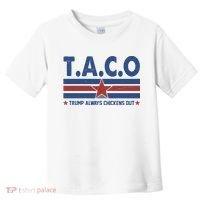 TACO Trump Always Chickens Out Funny Toddler T-Shirt thumb 0