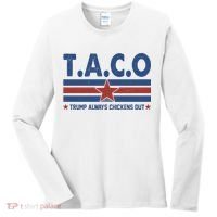 TACO Trump Always Chickens Out Funny Women's Long Sleeve Shirt thumb 0