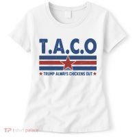 TACO Trump Always Chickens Out Funny Women's T-Shirt thumb 0