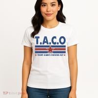 TACO Trump Always Chickens Out Funny Women's T-Shirt thumb 4