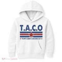 TACO Trump Always Chickens Out Funny Kids Hoodie thumb 0