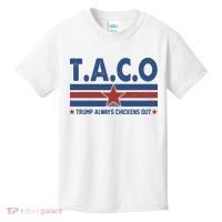 TACO Trump Always Chickens Out Funny Kids T-Shirt thumb 0