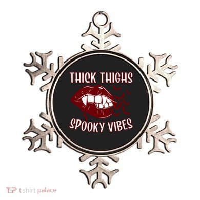 Thick Thighs And Spooky Vibes Vampire Bat Lips Gift Ornament