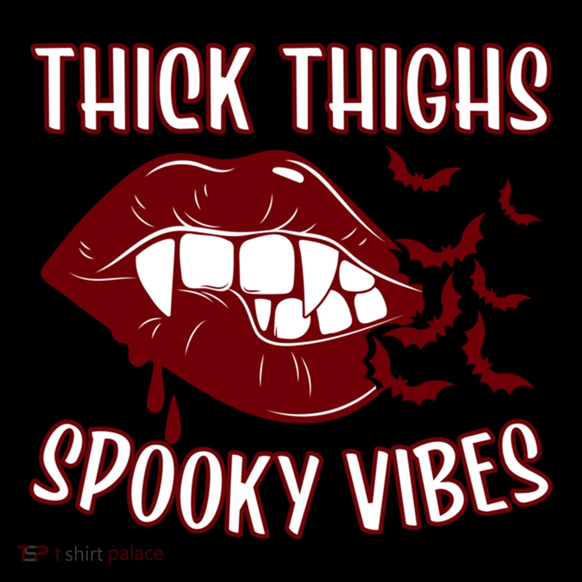 Thick Thighs And Spooky Vibes Vampire Bat Lips Gift Ornament