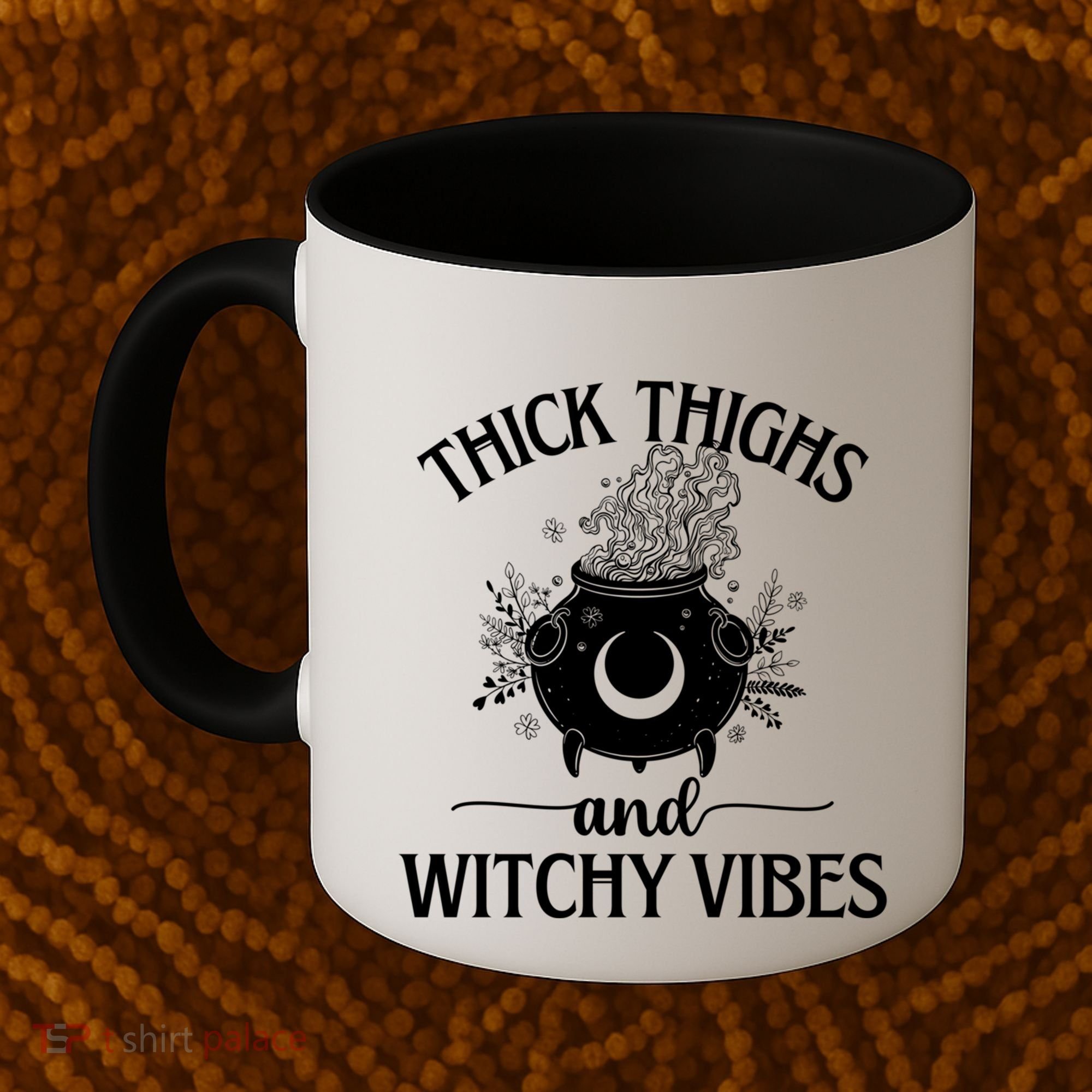 Thick Thighs And Witchy Vibes Halloween Cute Gift Coffee Mug