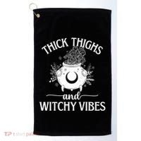 Thick Thighs And Witchy Vibes Halloween Cute Gift Golf Towel thumb 0