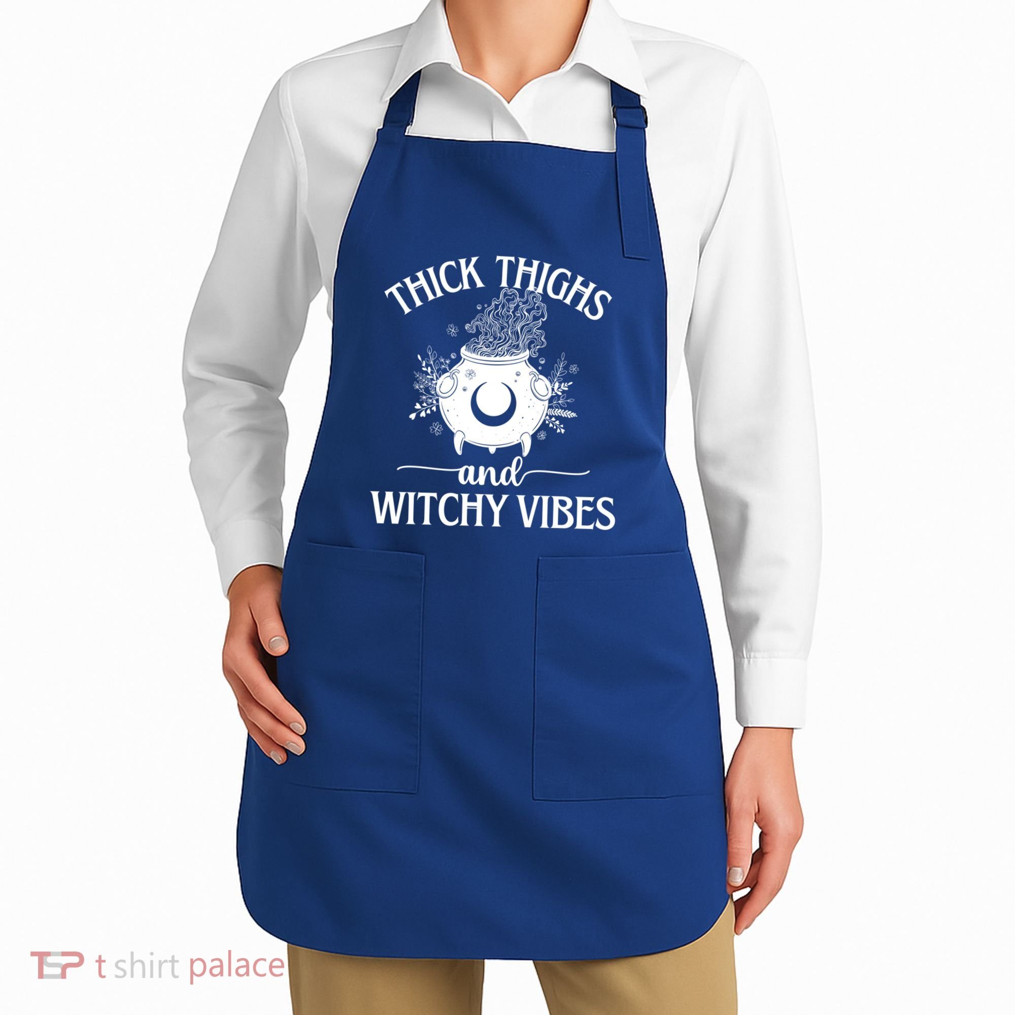 Thick Thighs And Witchy Vibes Halloween Cute Gift Apron