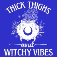Thick Thighs And Witchy Vibes Halloween Cute Gift Mousepad thumb 1