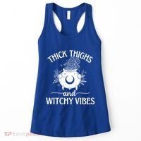 Thick Thighs And Witchy Vibes Halloween Cute Gift Women's Tank Top thumb 0
