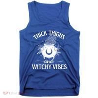 Thick Thighs And Witchy Vibes Halloween Cute Gift Tank Top thumb 0