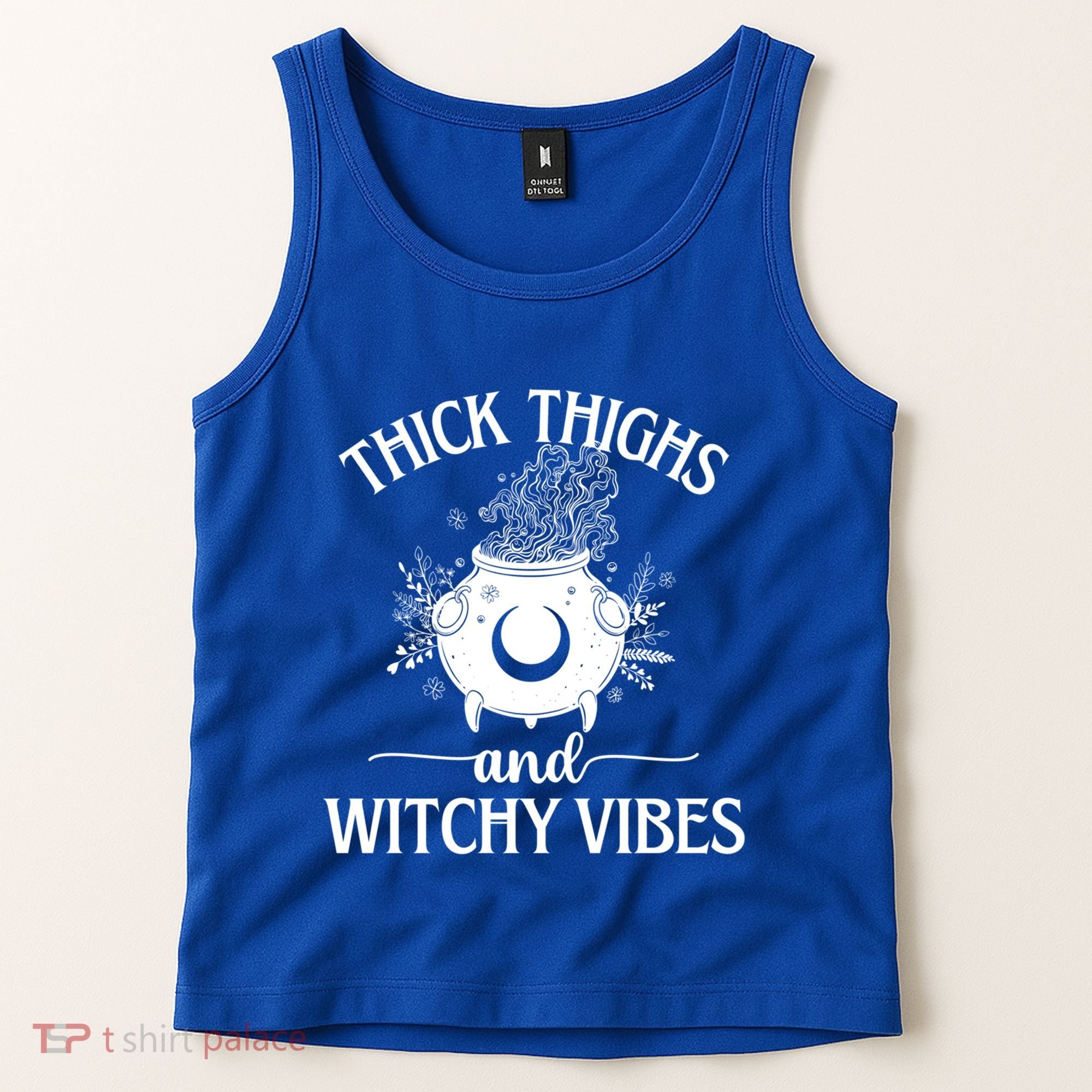 Thick Thighs And Witchy Vibes Halloween Cute Gift Tank Top
