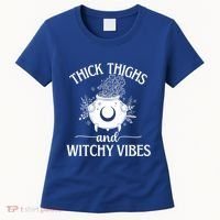 Thick Thighs And Witchy Vibes Halloween Cute Gift Women's T-Shirt thumb 0