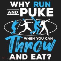 Throwing Track And Field Why Run And Puke Thrower Women's Sweatshirt thumb 2