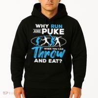 Throwing Track And Field Why Run And Puke Thrower Hoodie thumb 2