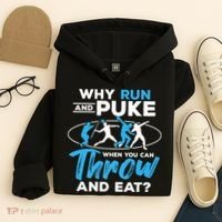 Throwing Track And Field Why Run And Puke Thrower Hoodie thumb 4